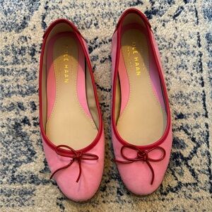 Cole Haan pink & red ballet flats ❤️🎀